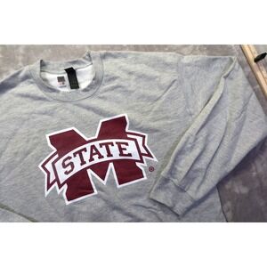 Mississippi State University Bulldogs Crew Neck Gray Sweatshirt‎ Men's Size M